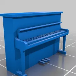 Generic upright Piano in HO scale