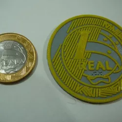 giant coin 1 Real - Brazil - Brasil