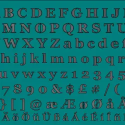 Lettering Template Drawing