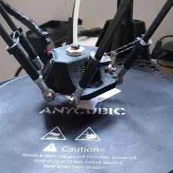 Lightweight E3D v6 hotend for anycubic kossel (threaded version)