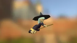 Little Witch With Hat and Broom