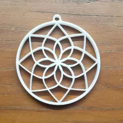 lotus flower mandala pendant