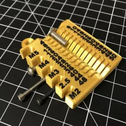 Metric screw measuring device - M2/2.5/3/4/5 4-50mm