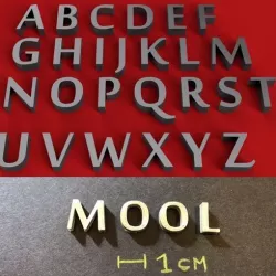MOOL font uppercase 3D letters STL file
