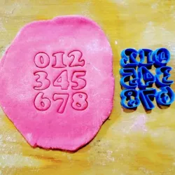 number numbers 2cm cookie cutter