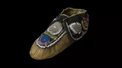 Ojibwa tribe child's moccasin