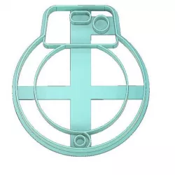 POLICE COOKIE CUTTER, HANDCUFF COKIE CUTTER, COPS COOKIE CUTTER, FONDANT CUTTER