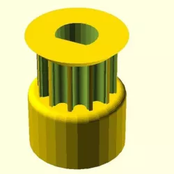 QU-BD Two-Up Replacement Part QQ 12-HTD3-05 Aluminum Pulley