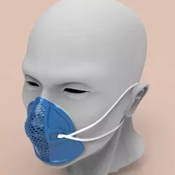 Reusable facial mask respirator frame cover
