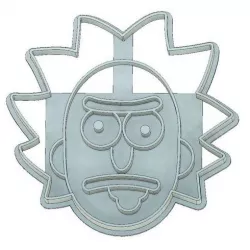 RICK AND MORTY COOKIE CUTTER, RICK COOKIE CUTTER, FONDANT CUTTER, RICK AND MORTY, RICK FACE