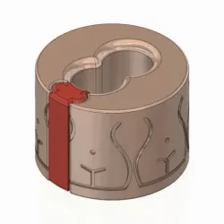 Scrotum Fixation Bondage Male Chastity device balls holder sr-75  3d print cnc