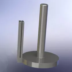 Solid Kitchen roll holder + cutter in one