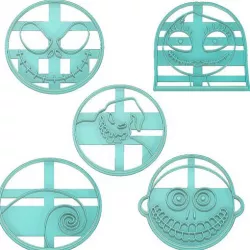 THE NIGHTMARE BEFORE CHRISTMAS COOKIE CUTTER, JACK SKELLINGTON COOKIE CUTTER, 5 COOKIE CUTTER