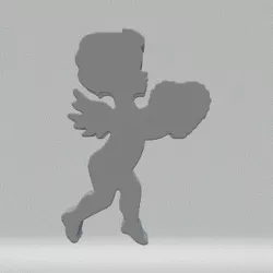 valentine's cupid and heart morphing model