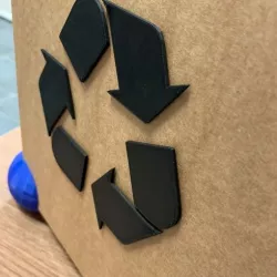 wastebasket Wastepaper basket - recycled paper - 3D printing