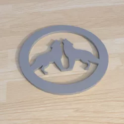wolf howling printable coaster