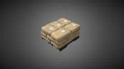 Cement Bag Stack Low Poly