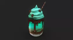 Chocolate-mint milkshake