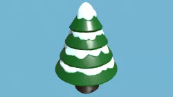 Christmas Tree with Snow