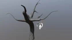 Dead Tree with a Skull
