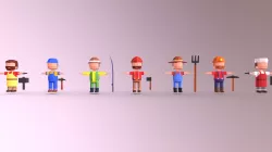 Farming Character Lowpoly