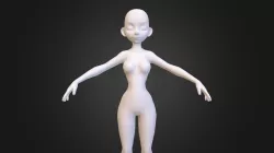 Girl stylized basemesh