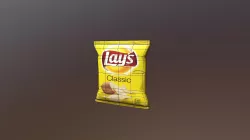 Low Poly Potato Chips Bag