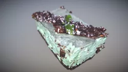 Piece of mint chocolate cake