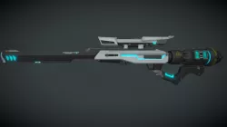 Stylized Futuristic Sniper Rifle