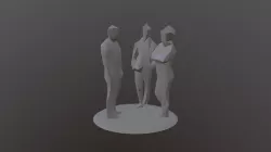 Three People - Low Poly