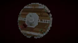 Broken Wooden Round Shield