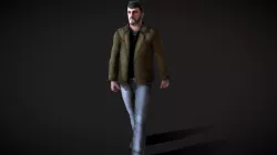 Casual Style- Bearded Man - Animated Low-Poly