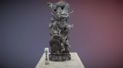 Dragon Statue column photogrammetry scan