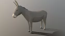 Low Poly Cartoon Donkey