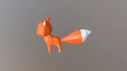 Low poly fox
