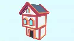 Low Poly Medieval House