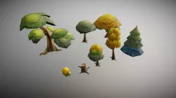 Low Poly trees