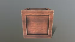 Low poly Wooden Crate