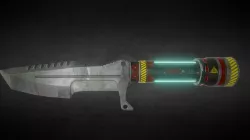 Sci-Fi Exploding Throwing Knife low poly model