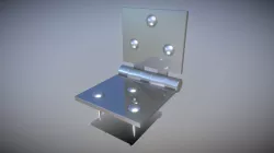 Stamped Steel Hinger (1) High-Poly and Animated