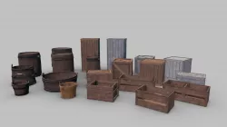 wooden medieval props - storage