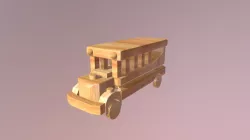 Wooden Toy Bus