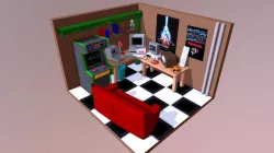 80s Hacker Boy Room - Low Poly
