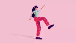 Cartoon Woman Hip-Hop Dance