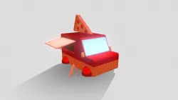 Futuristic Pizza Food Truck