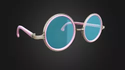 Glasses Metal Frame Retro Classic Vintage Pink