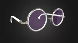 Glasses Metal Frame Retro Classic Vintage White