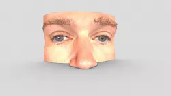 Human Male Face and Eye 3D Color Scan