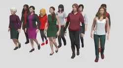 Low poly Art Female Character P1 2  Animated
