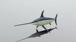 Low Poly Cartoon Swordfish